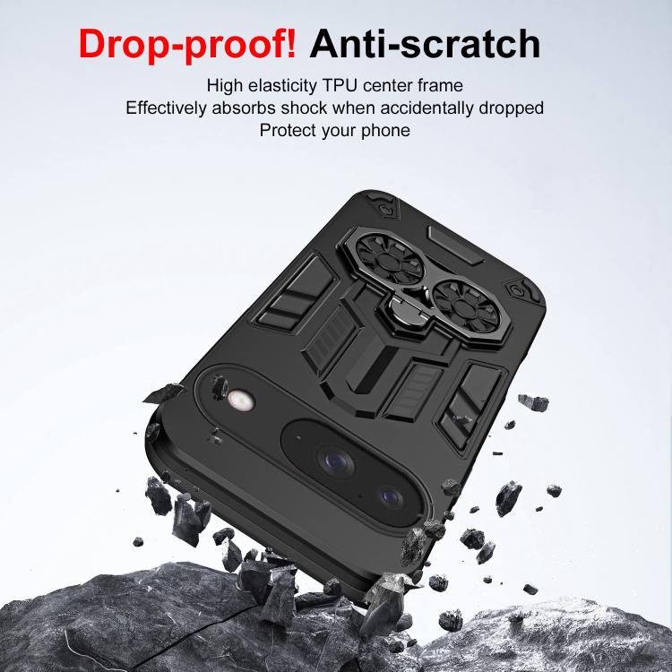 For Google Pixel 10 / 10 Pro Double-Ring Holder PC Hybrid TPU Phone Case