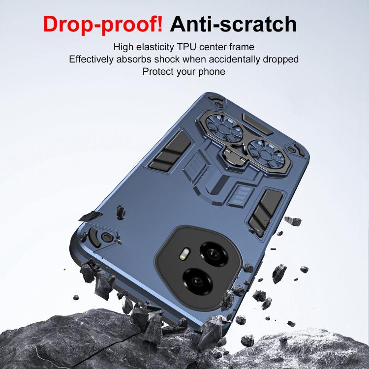 For Honor 300 Double-Ring Holder PC Hybrid TPU Phone Case