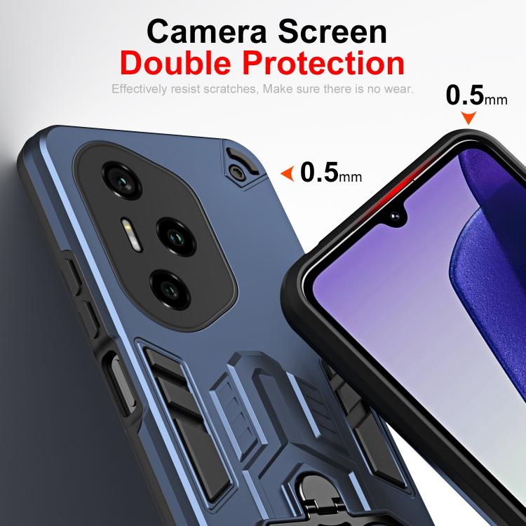 For Honor 300 Pro / 300 Ultra Double-Ring Holder PC Hybrid TPU Phone Case