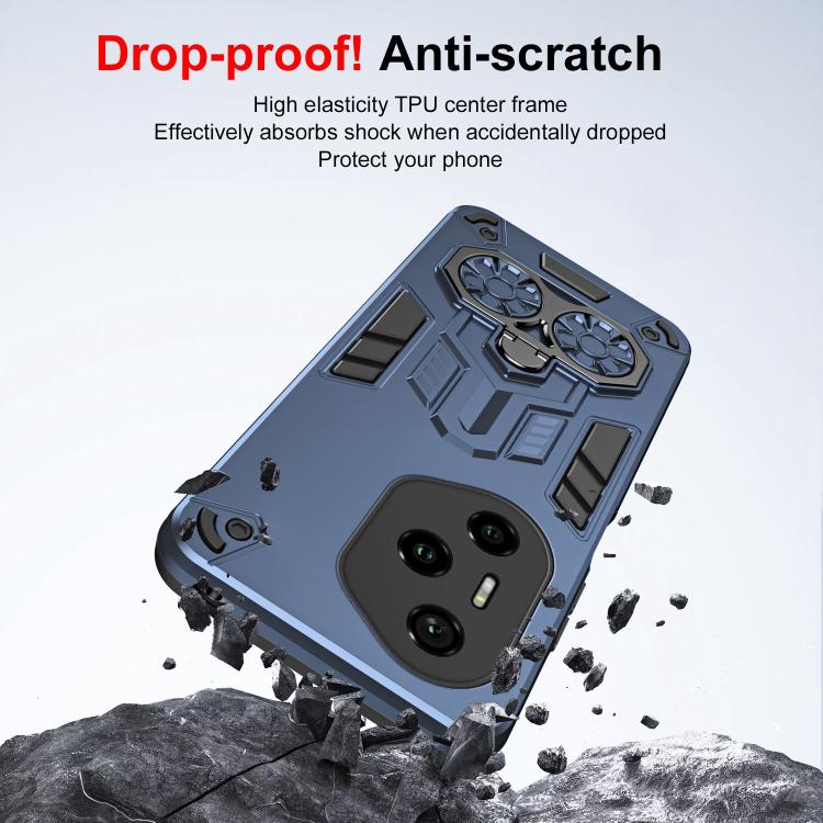 For Honor 300 Pro / 300 Ultra Double-Ring Holder PC Hybrid TPU Phone Case