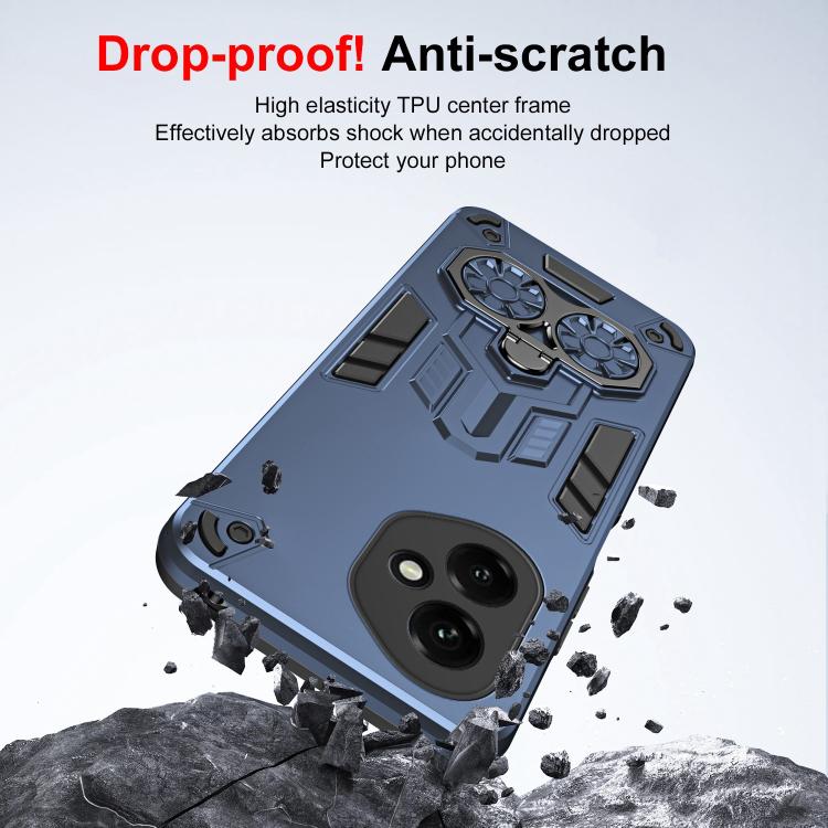 For Honor 400 Global 156.5mm Double-Ring Holder PC Hybrid TPU Phone Case