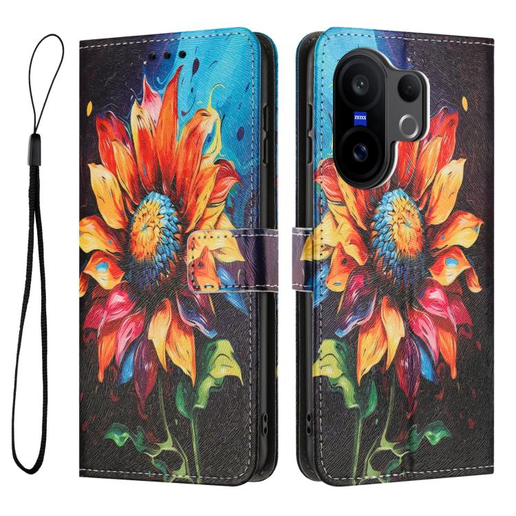 For vivo X200 FE / S30 Pro mini  Color Drawing Pattern Leather Phone Case