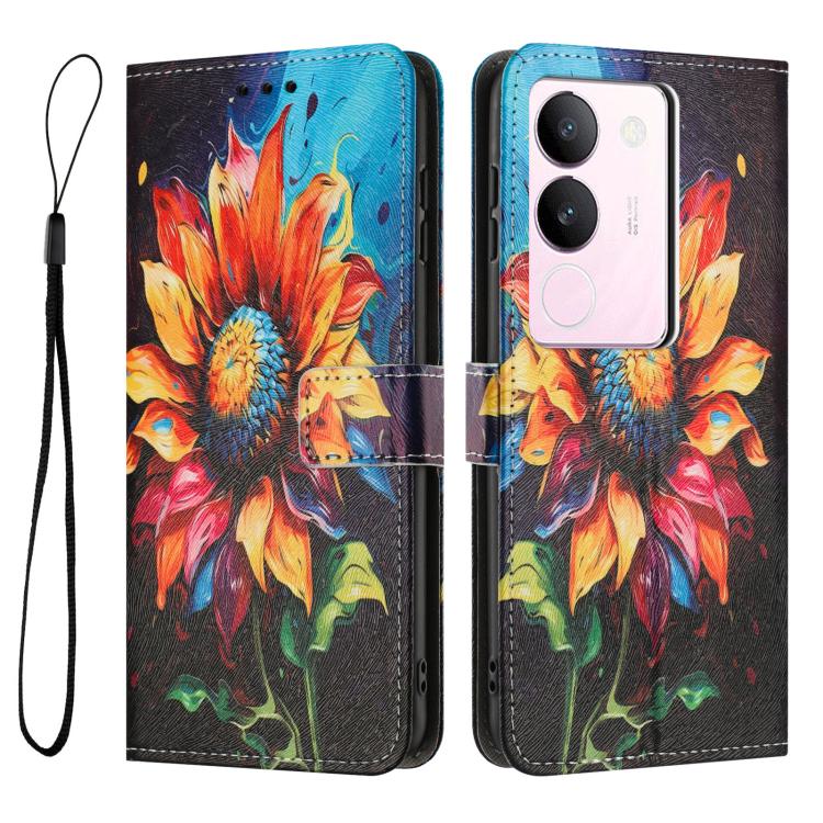 For vivo S17 / S17 Pro Color Drawing Pattern Leather Phone Case