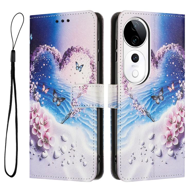 For vivo V40 5G / V40 Pro 5G Global Color Drawing Pattern Leather Phone Case