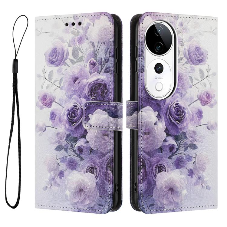 For vivo V40 5G / V40 Pro 5G Global Color Drawing Pattern Leather Phone Case
