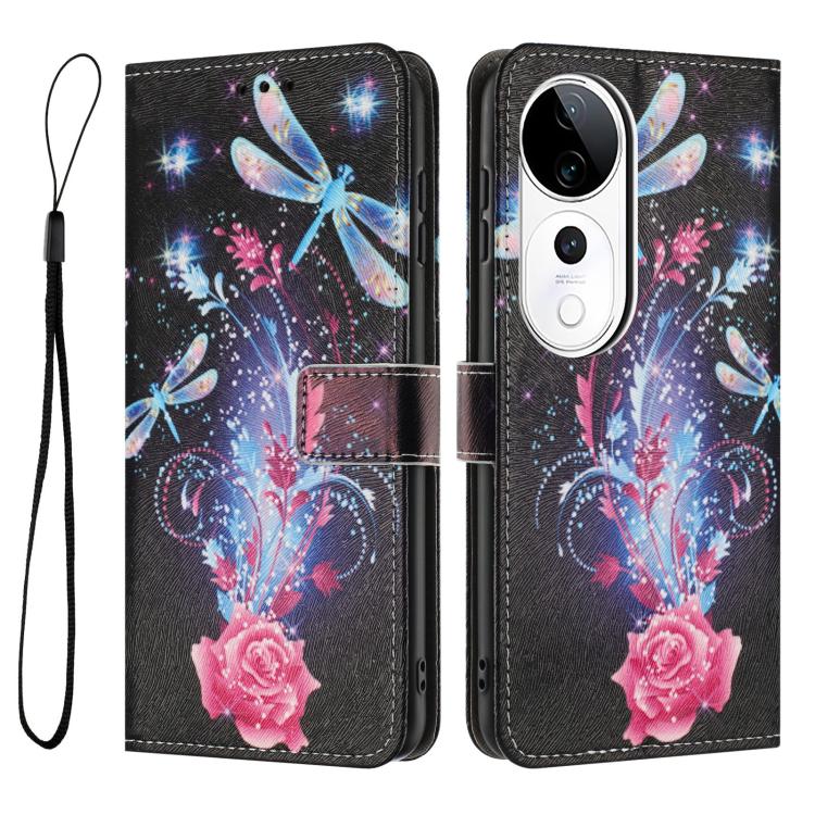 For vivo V40 5G / V40 Pro 5G Global Color Drawing Pattern Leather Phone Case