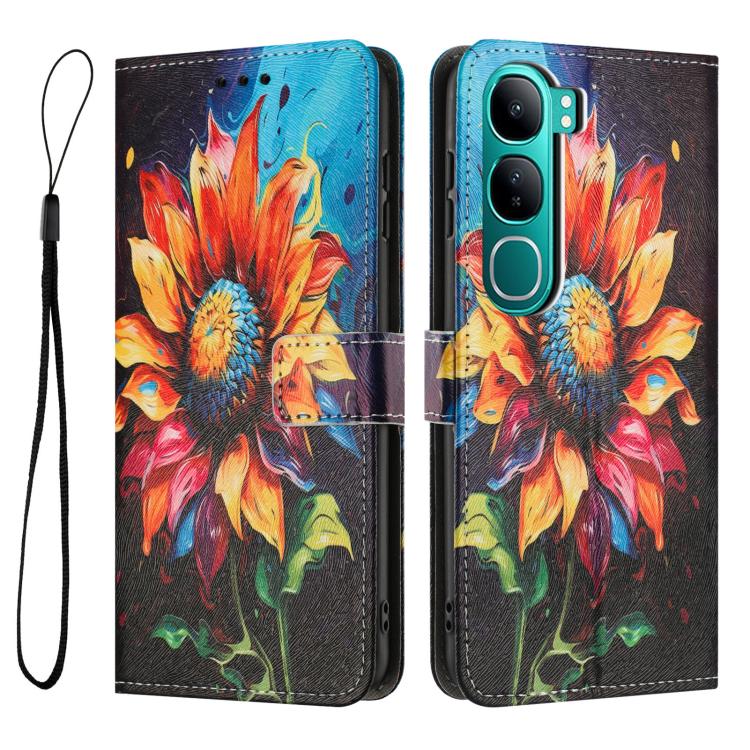 For vivo Y200 5G / Y300 5G Global Color Drawing Pattern Leather Phone Case