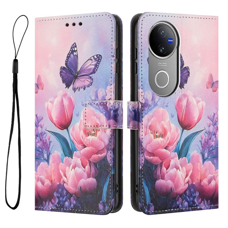 For vivo V50 5G Global Color Drawing Pattern Leather Phone Case