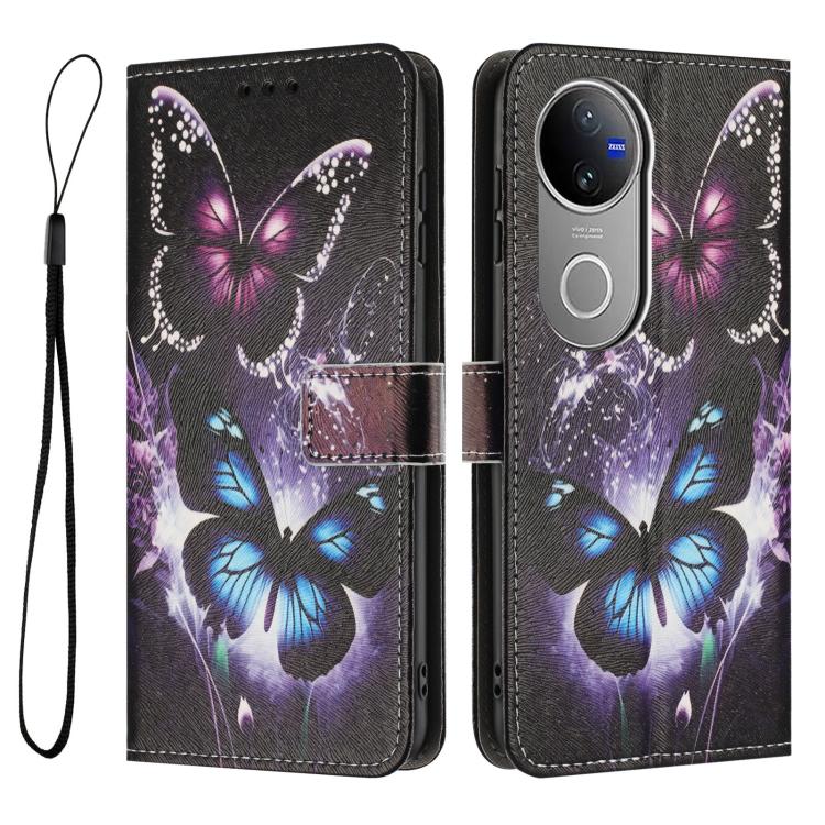 For vivo V50 5G Global Color Drawing Pattern Leather Phone Case