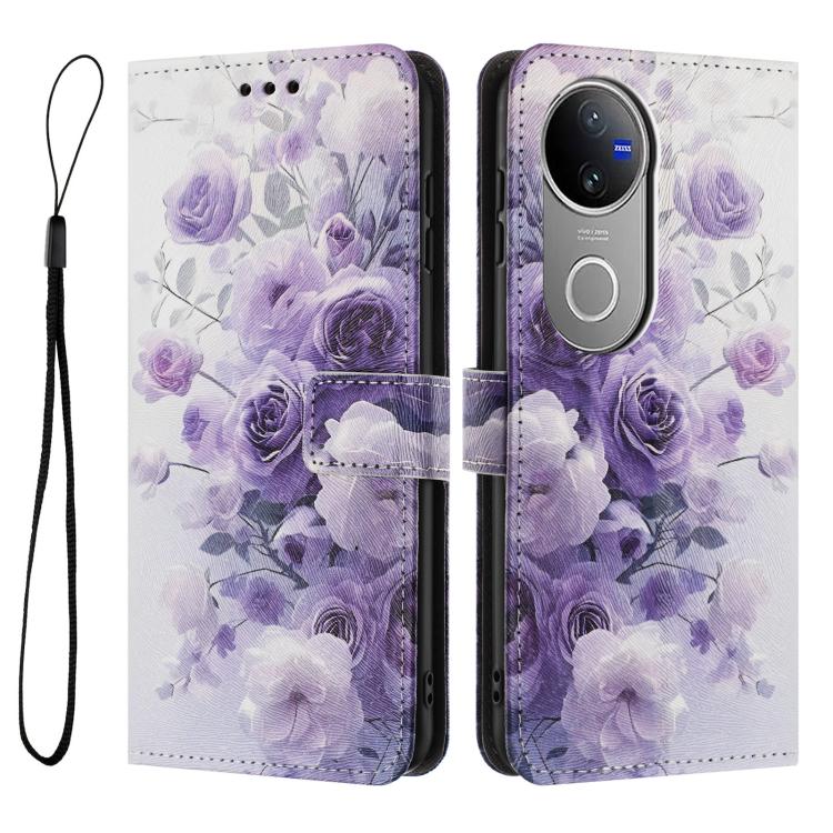 For vivo V50 5G Global Color Drawing Pattern Leather Phone Case
