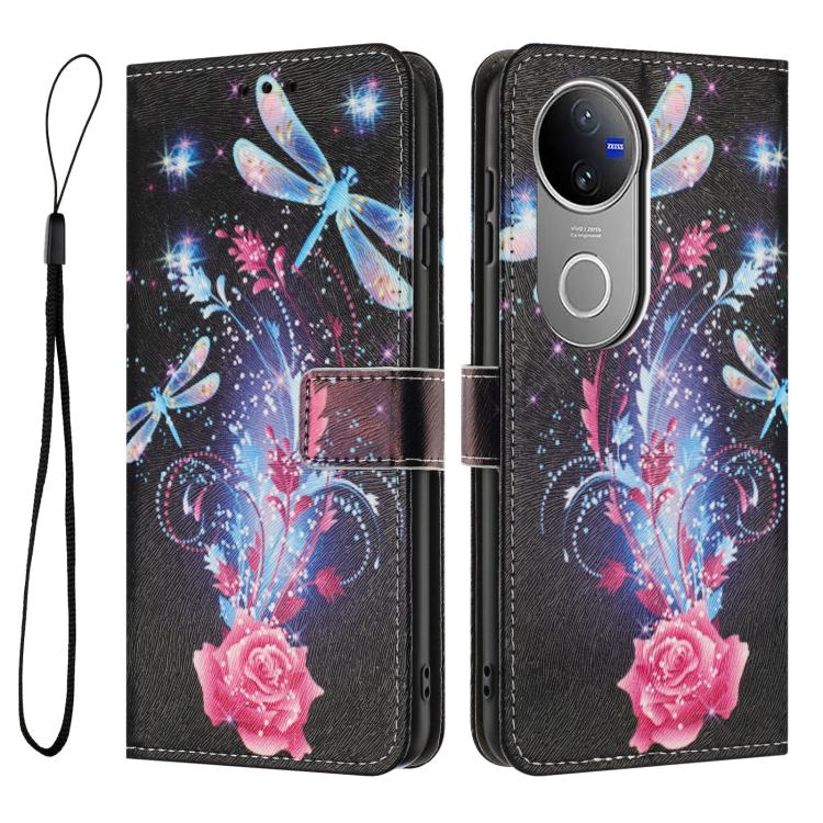 For vivo V50 5G Global Color Drawing Pattern Leather Phone Case