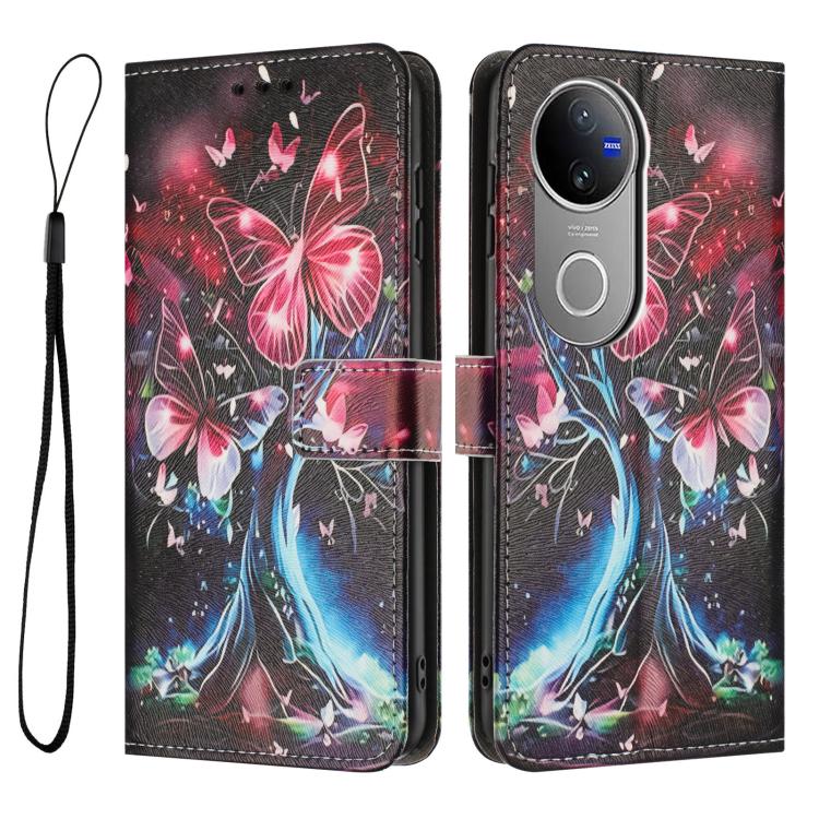 For vivo V50 5G Global Color Drawing Pattern Leather Phone Case