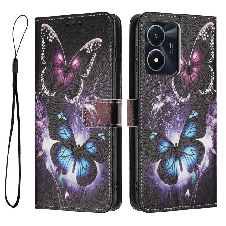 For vivo Y02S / Y16 4G / Y35 5G Color Drawing Pattern Leather Phone Case