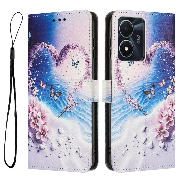 For vivo Y02S / Y16 4G / Y35 5G Color Drawing Pattern Leather Phone Case
