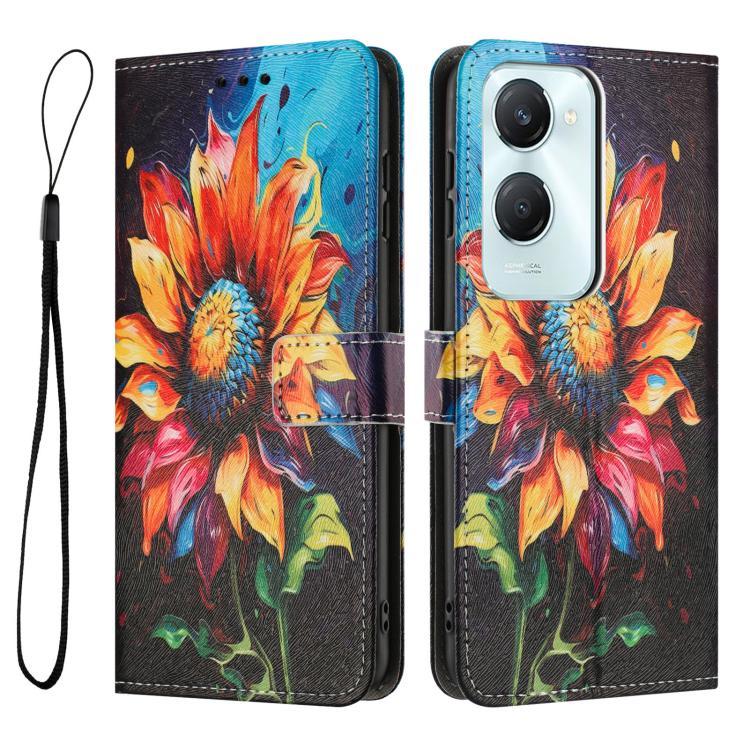 For vivo Y03 4G / Y18 / Y18E / Y28S Color Drawing Pattern Leather Phone Case