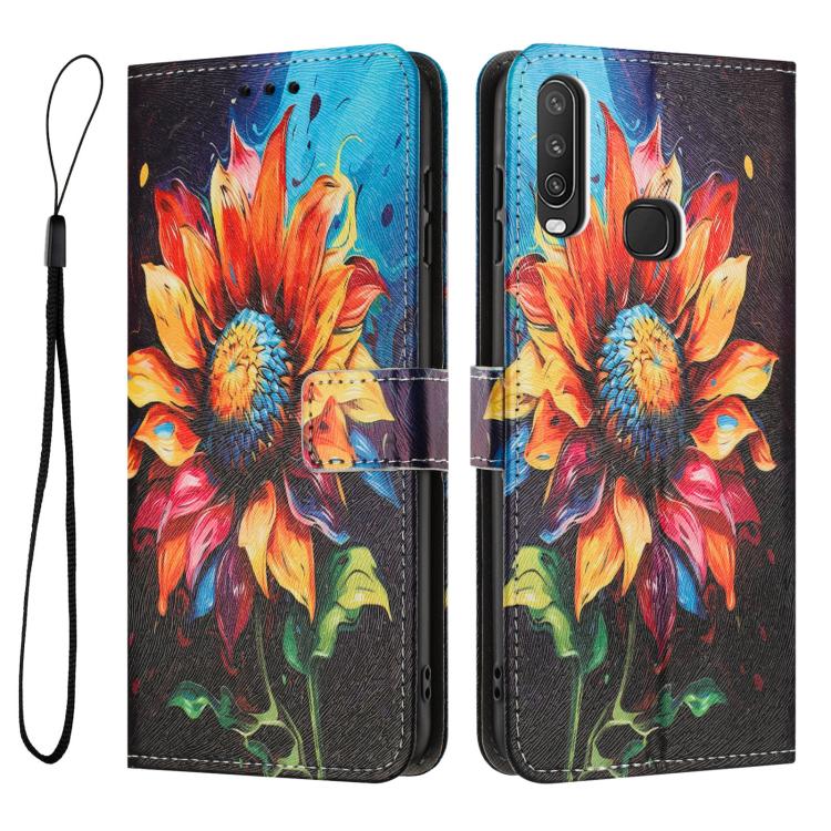 For vivo Y17 / Y15 / Y12 / U10 / Y11 Color Drawing Pattern Leather Phone Case