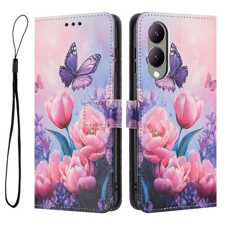 For vivo Y17S Global Color Drawing Pattern Leather Phone Case