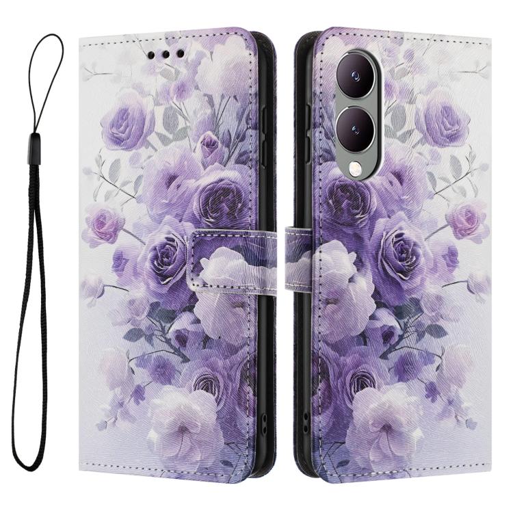 For vivo Y17S Global Color Drawing Pattern Leather Phone Case