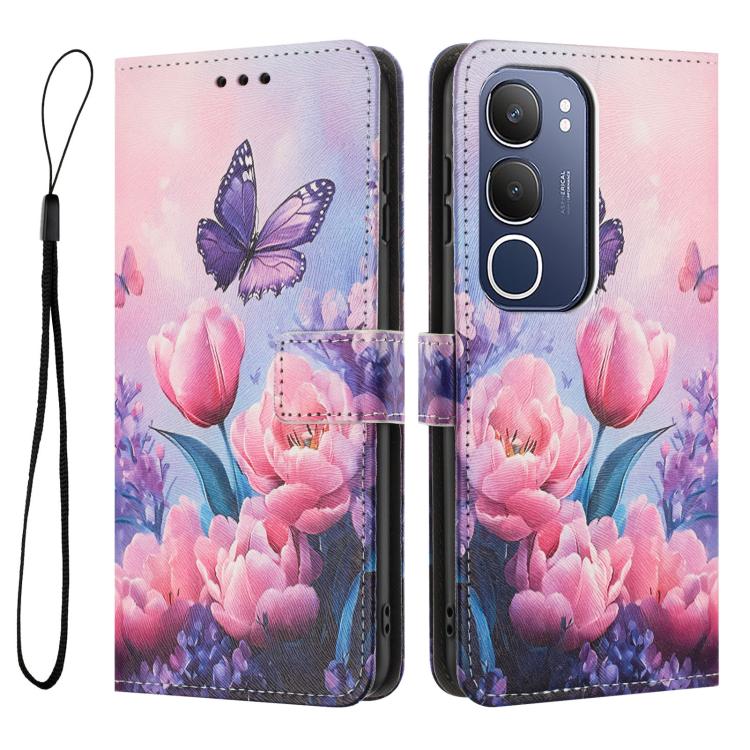 For vivo Y19S 4G Global / Y29 5G Color Drawing Pattern Leather Phone Case