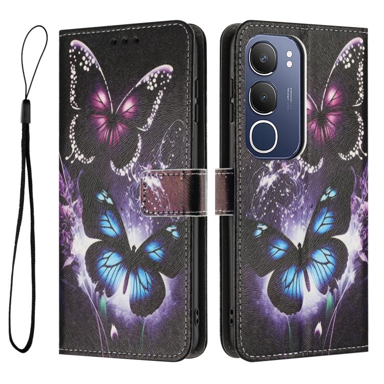 For vivo Y19S 4G Global / Y29 5G Color Drawing Pattern Leather Phone Case