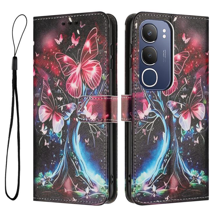 For vivo Y19S 4G Global / Y29 5G Color Drawing Pattern Leather Phone Case