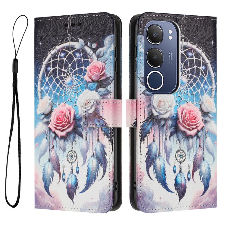 For vivo Y19S 4G Global / Y29 5G Color Drawing Pattern Leather Phone Case