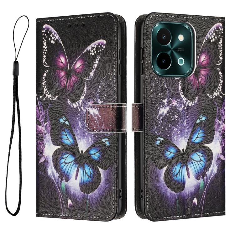 For vivo Y28 4G/ iQOO Z9X 5G Color Drawing Pattern Leather Phone Case