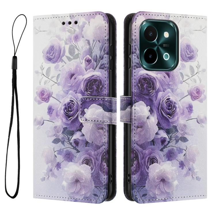 For vivo Y28 4G/ iQOO Z9X 5G Color Drawing Pattern Leather Phone Case