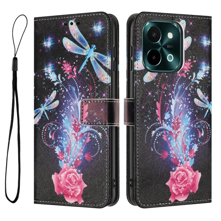 For vivo Y28 4G/ iQOO Z9X 5G Color Drawing Pattern Leather Phone Case