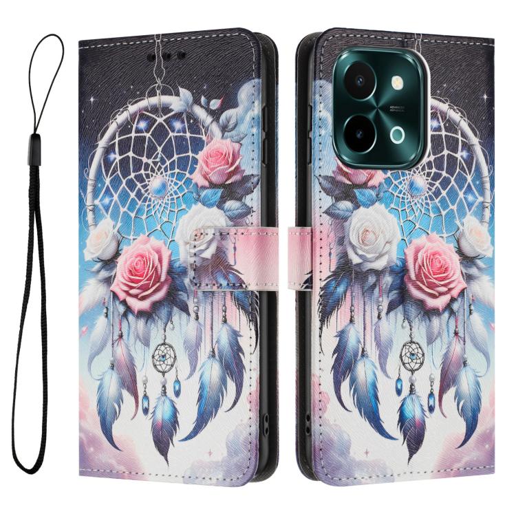 For vivo Y28 4G/ iQOO Z9X 5G Color Drawing Pattern Leather Phone Case