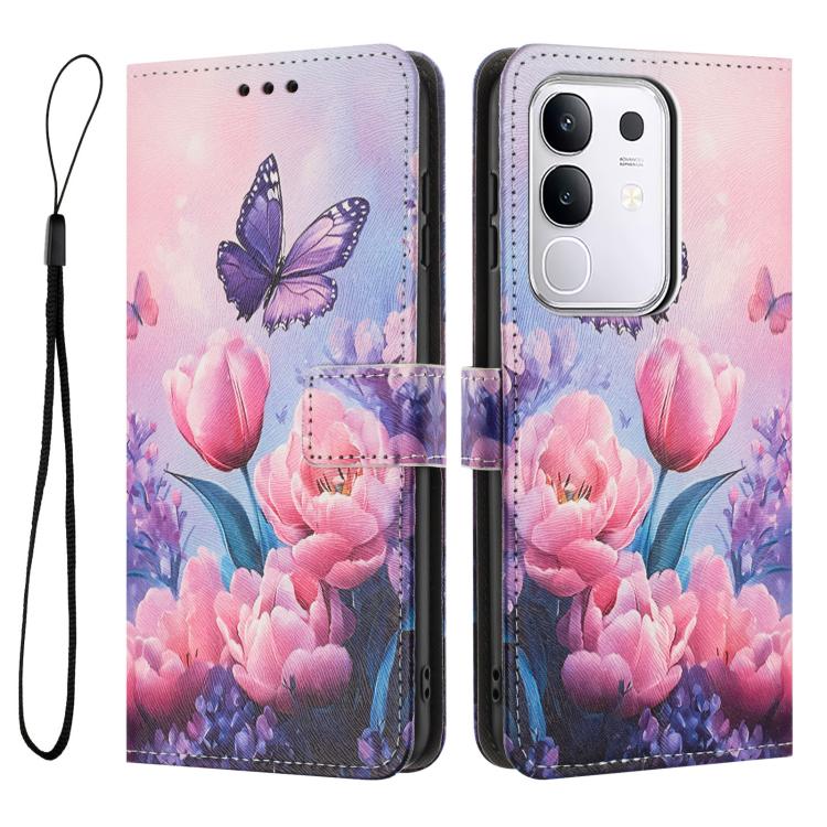 For vivo Y29 4G / V50 Lite 5G Color Drawing Pattern Leather Phone Case