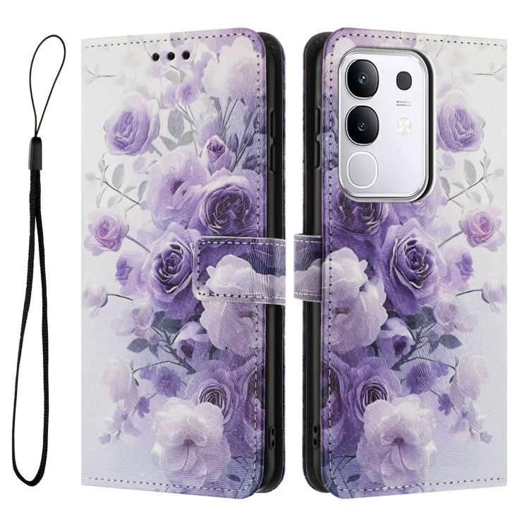 For vivo Y29 4G / V50 Lite 5G Color Drawing Pattern Leather Phone Case