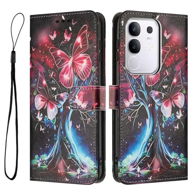 For vivo Y29 4G / V50 Lite 5G Color Drawing Pattern Leather Phone Case