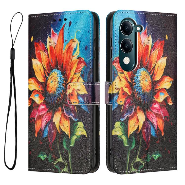 For vivo Y29S 5G Global / Y04 Color Drawing Pattern Leather Phone Case
