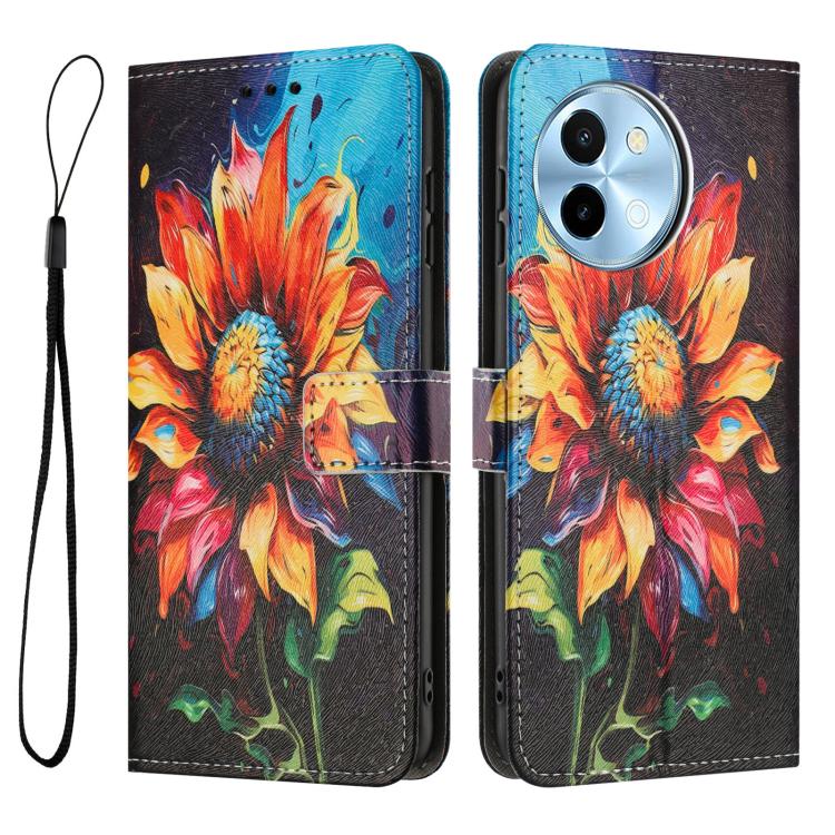 For vivo Y38 5G Global Color Drawing Pattern Leather Phone Case