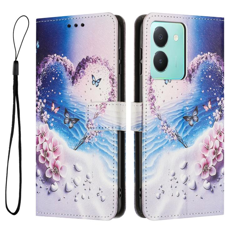 For vivo Y36 5G / 4G Global Color Drawing Pattern Leather Phone Case