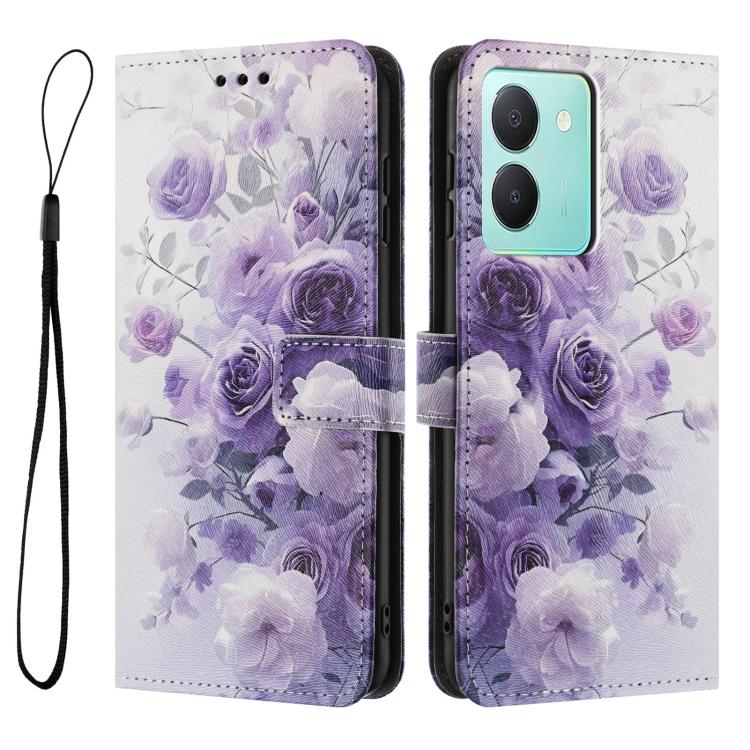 For vivo Y36 5G / 4G Global Color Drawing Pattern Leather Phone Case