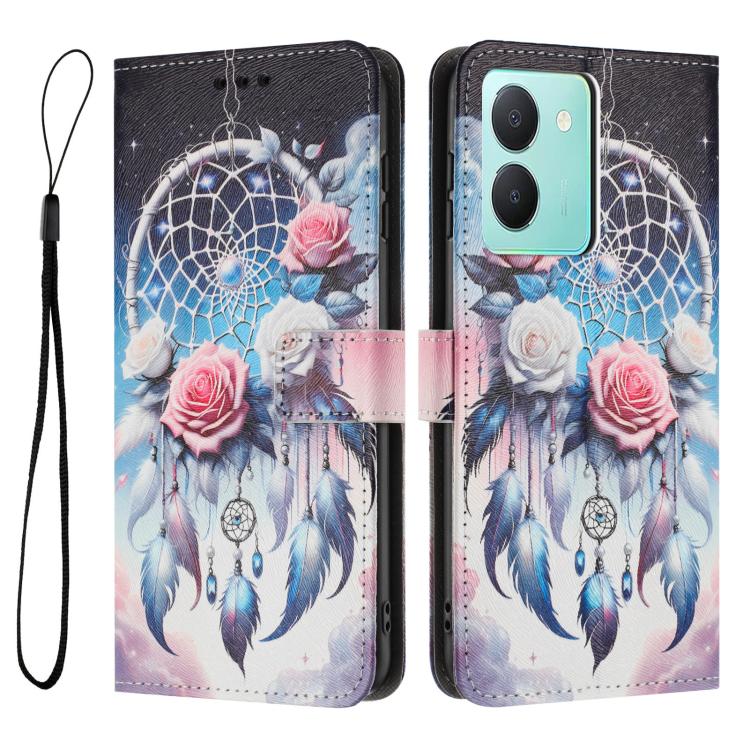 For vivo Y36 5G / 4G Global Color Drawing Pattern Leather Phone Case