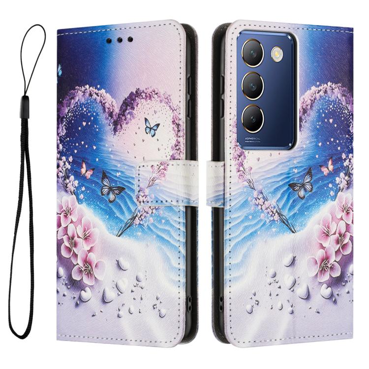 For vivo Y100 IND / Y200E 5G Global Color Drawing Pattern Leather Phone Case