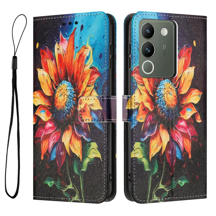 For vivo Y200 5G / V29E 5G Global Color Drawing Pattern Leather Phone Case
