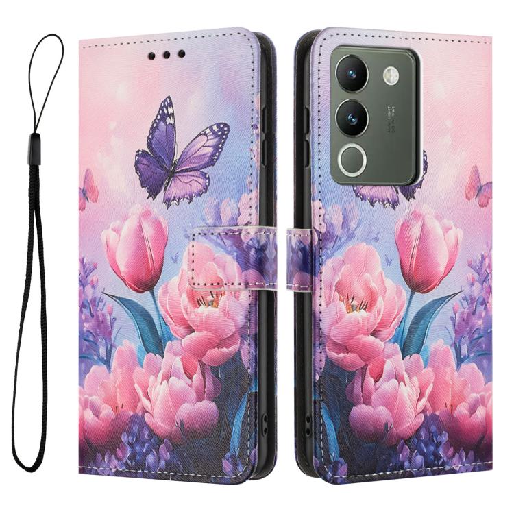 For vivo Y200 5G / V29E 5G Global Color Drawing Pattern Leather Phone Case