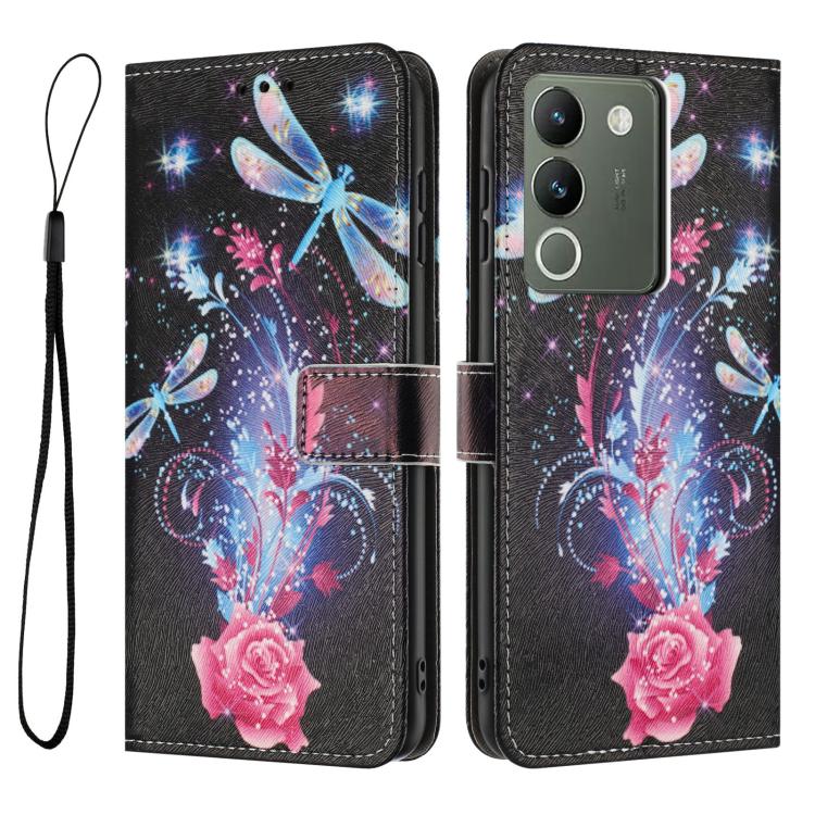 For vivo Y200 5G / V29E 5G Global Color Drawing Pattern Leather Phone Case