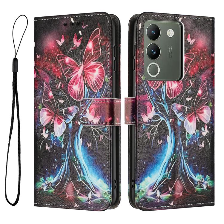 For vivo Y200 5G / V29E 5G Global Color Drawing Pattern Leather Phone Case