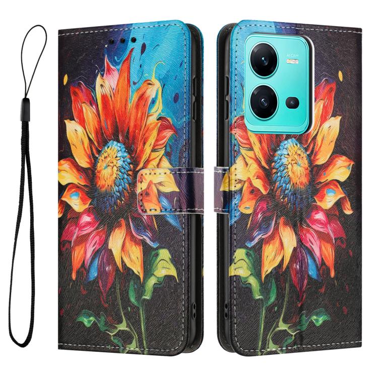 For vivo V25 5G / V25e 4G Color Drawing Pattern Leather Phone Case