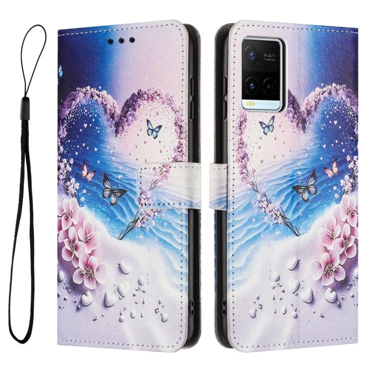 For vivo Y33S / Y21 2021 / Y21s Color Drawing Pattern Leather Phone Case