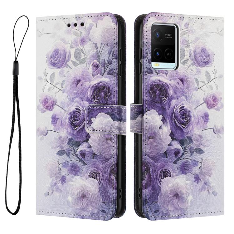 For vivo Y33S / Y21 2021 / Y21s Color Drawing Pattern Leather Phone Case
