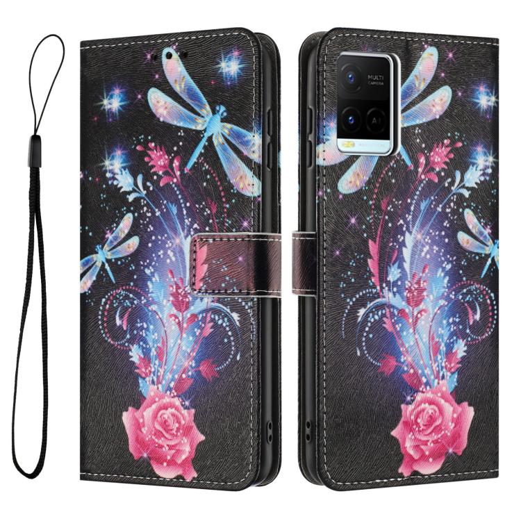 For vivo Y33S / Y21 2021 / Y21s Color Drawing Pattern Leather Phone Case