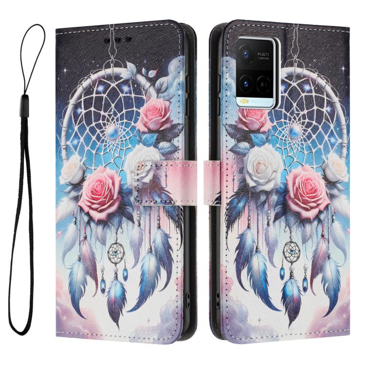 For vivo Y33S / Y21 2021 / Y21s Color Drawing Pattern Leather Phone Case
