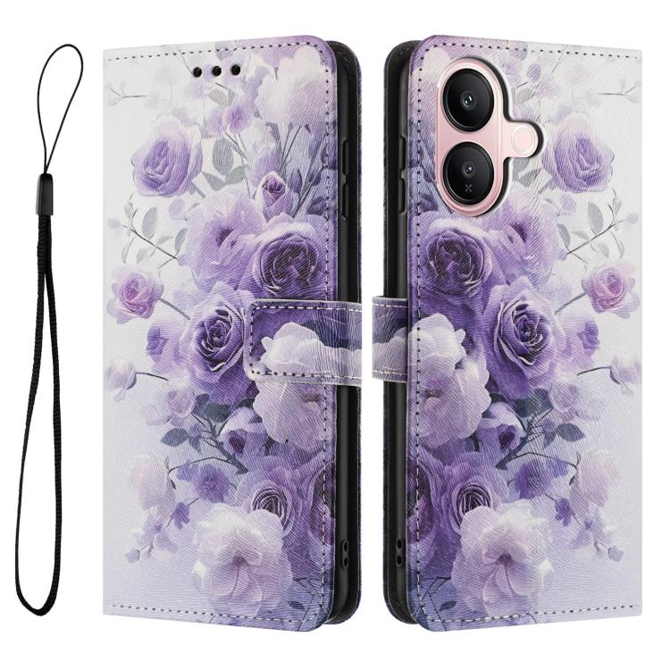 For vivo V60 Lite 4G / 5G Color Drawing Pattern Leather Phone Case