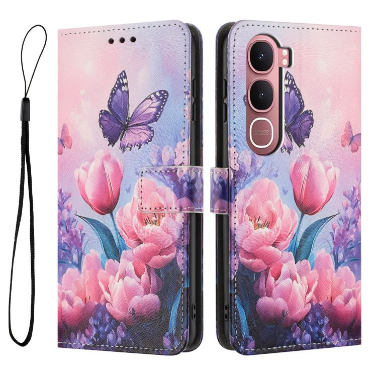 For vivo Y31 5G Color Drawing Pattern Leather Phone Case